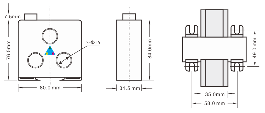 SJD300系列電動機(jī)保護(hù)器外形尺寸