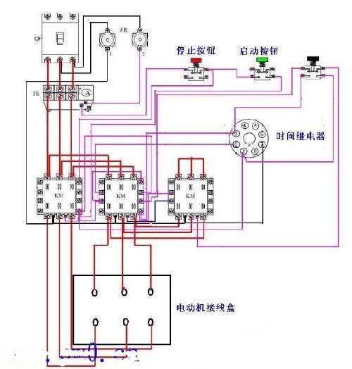 星三角啟動(dòng)裝置線路圖